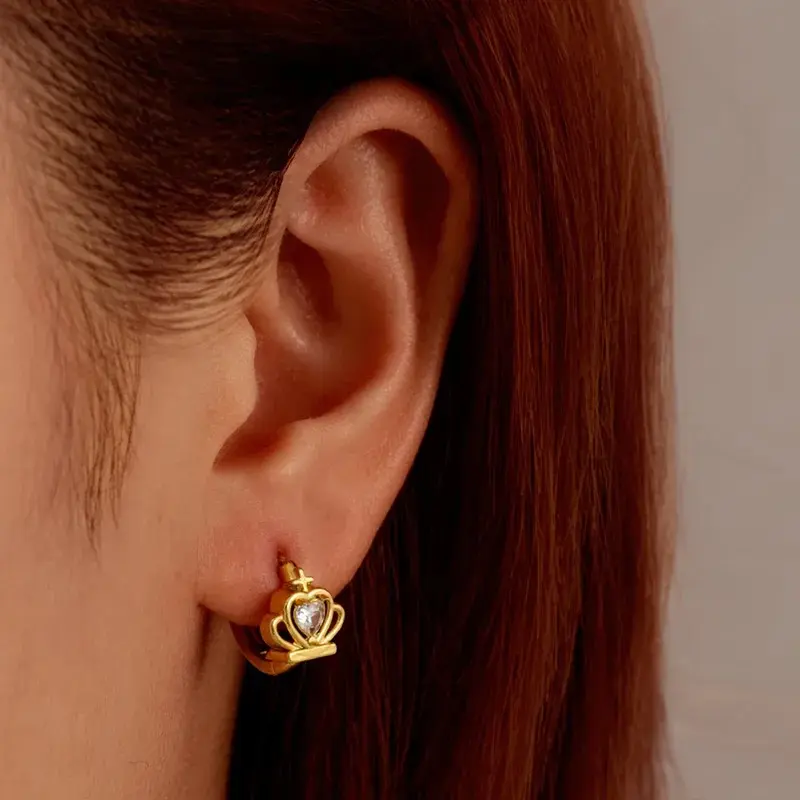 Golden Crown Earrings - FY0070